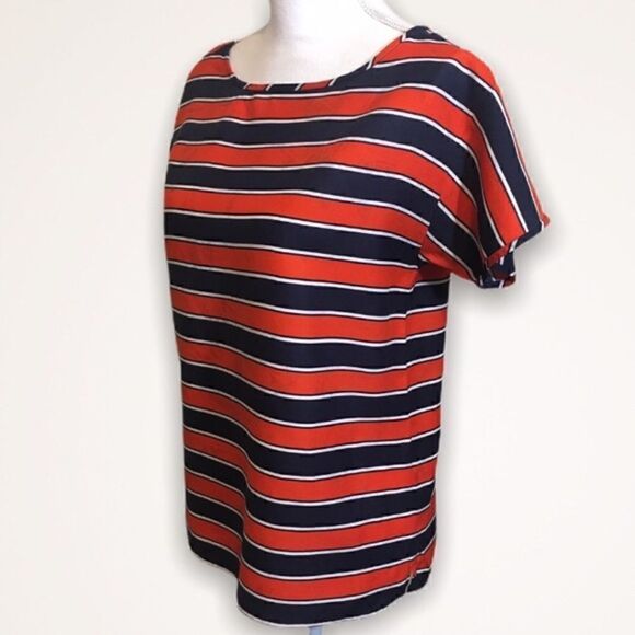 J. Crew Striped Silk Blouse - Picture 2 of 7